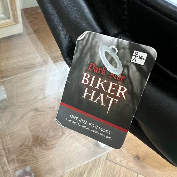 Dark Side Biker Hat Faux Leather Black - Picture 9 of 9